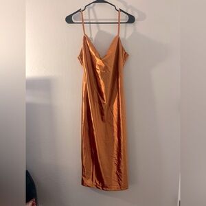 Sheer Orange Body-con dress